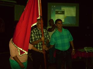 Recibieron  por primera ocasión la bandera de vanguardia nacional  los trabajadores de la Unidad Empresarial ENCOMIL, antigua Suchel Trans,  de Villa Clara.